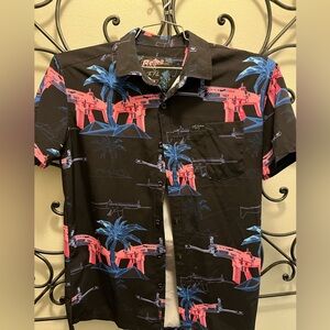 Button Down Retro Rifle Shirt